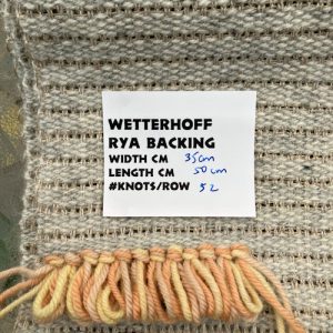 Wetterhoff Rya Backing 35